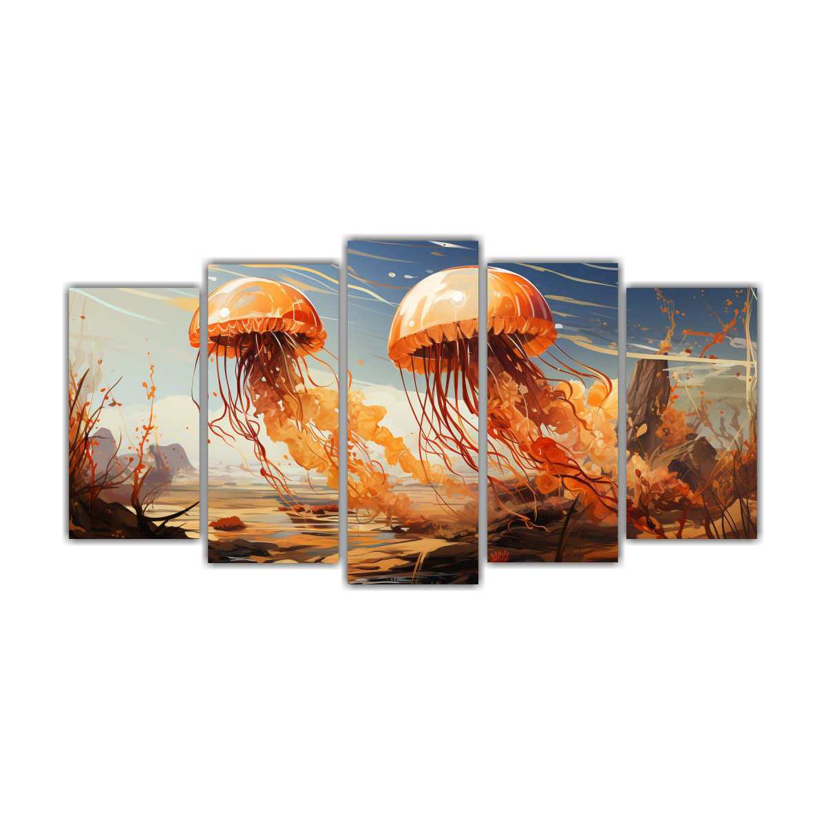 cuadros-alta-calidad-medusa-en-colores-deslumbrantes-y-marrones-arte-pop-neo-