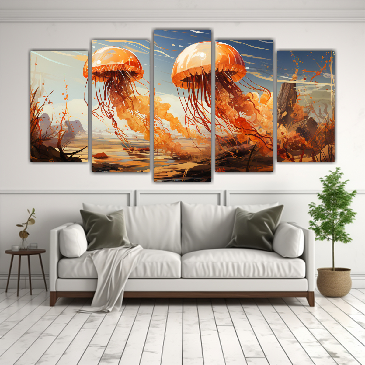 cuadros-alta-calidad-medusa-en-colores-deslumbrantes-y-marrones-arte-pop-neo-1-1