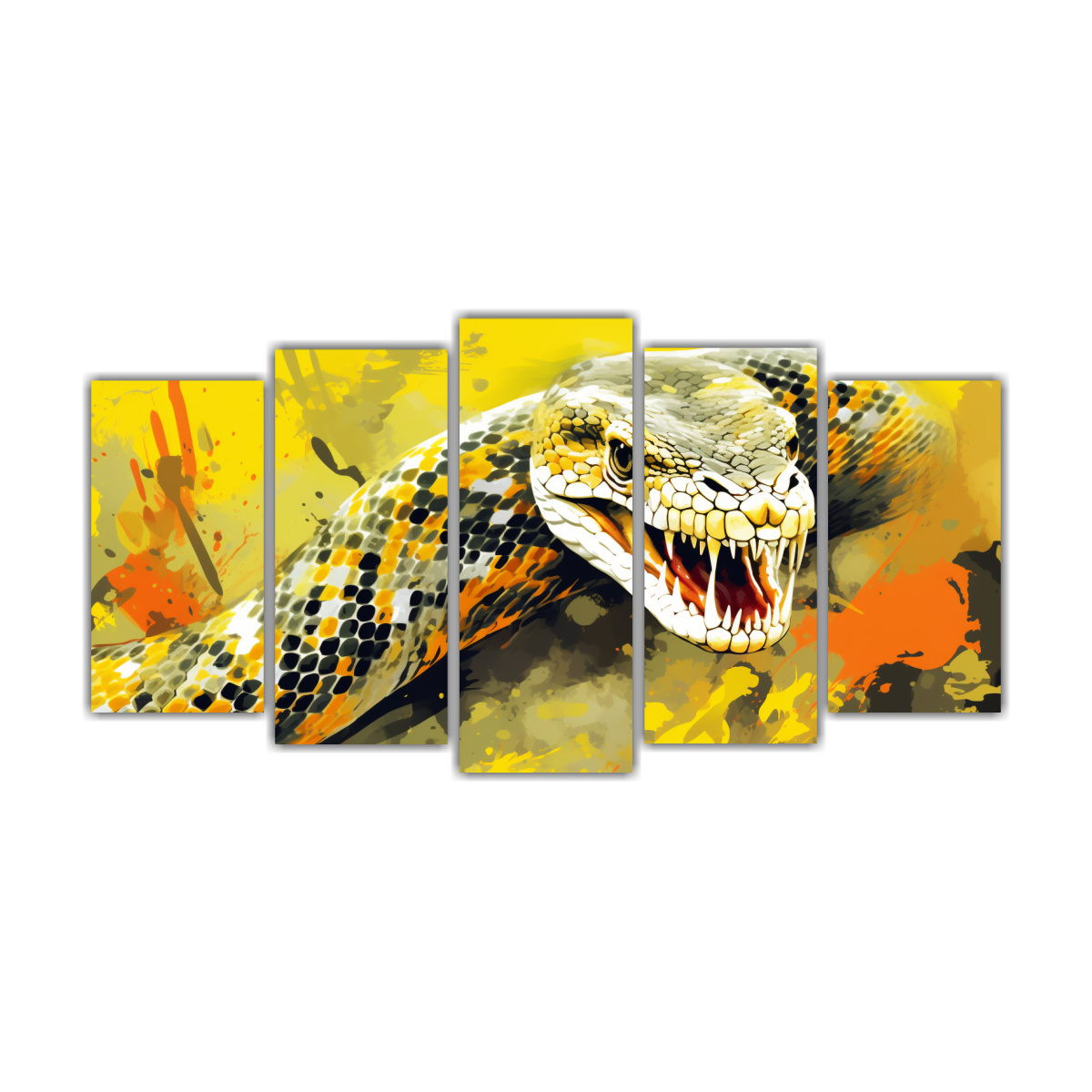 cuadros-alta-calidad-vida-serpiente-amarilla-neo-pop-art-estilo-vida-