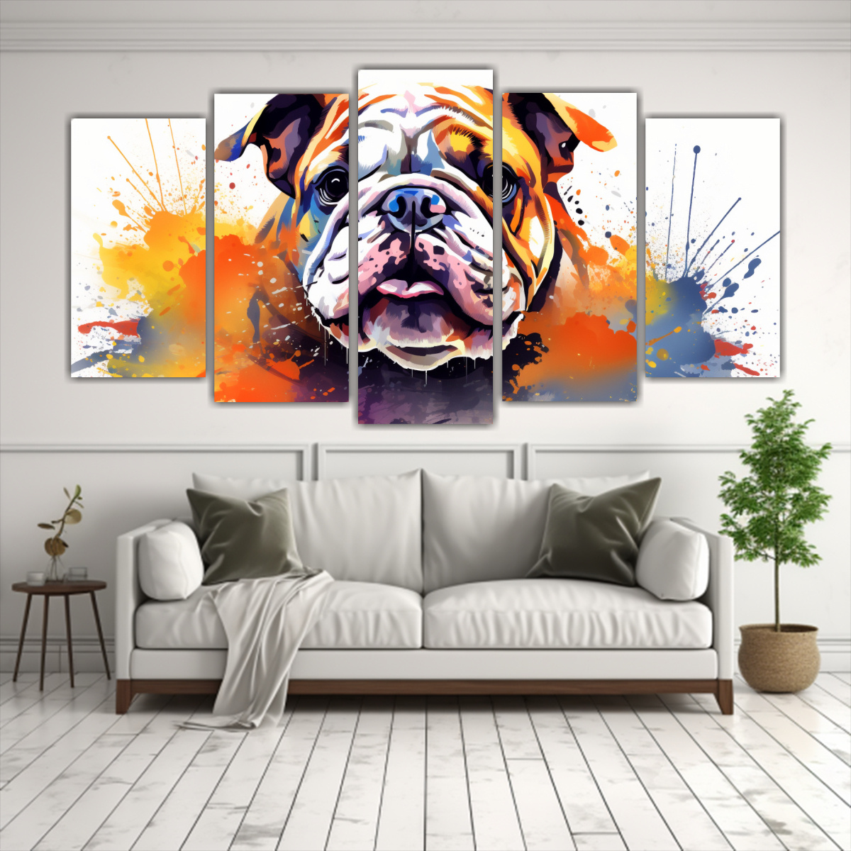 cuadros-bulldog-alegre-en-colores-vibrantes-y-oro-neo-pop-art-1