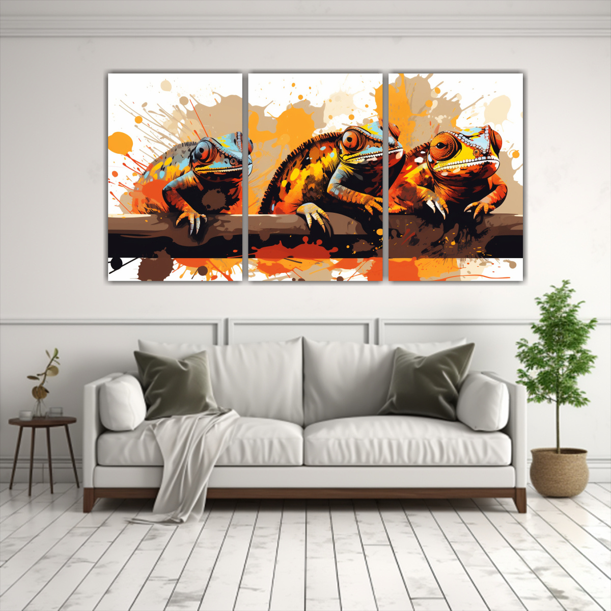 cuadros-chamele-n-en-marr-n-y-naranja-sensibilidad-art-stica-neo-pop-art-1