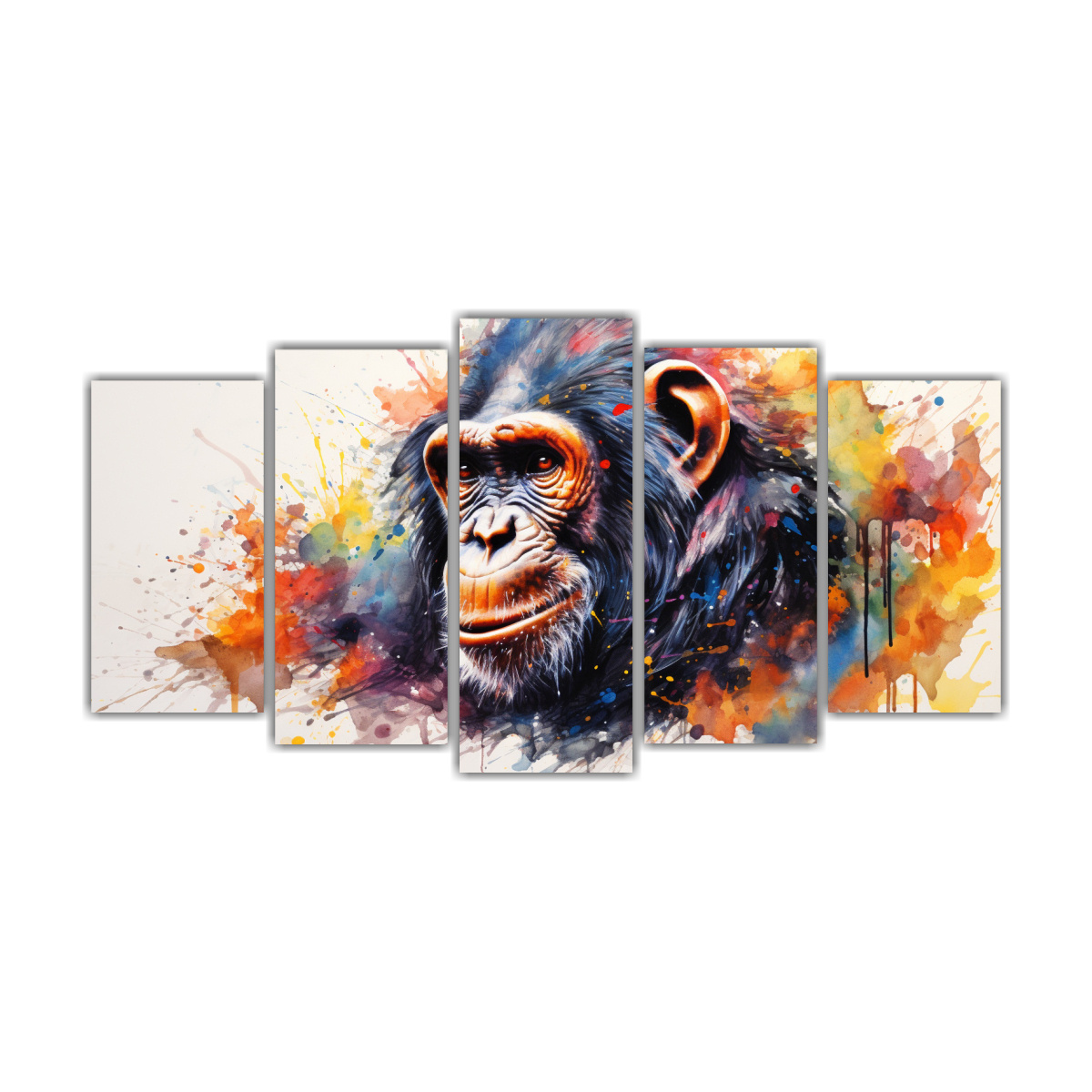 cuadros-chimpanc-acuarela-colorida-estilo-pintura-en-venta
