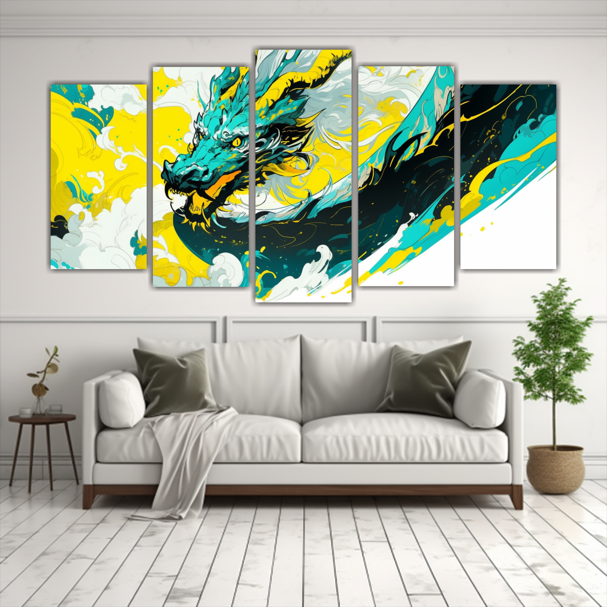 cuadros-composici-n-dragon-amarillo-y-turquesa-neonoir-1-1