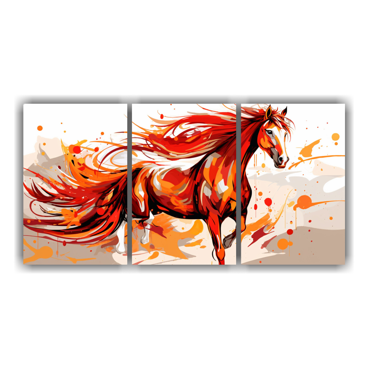 cuadros-conceptuales-caballo-rabe-en-rojo-y-naranja-arte-pop-neo-