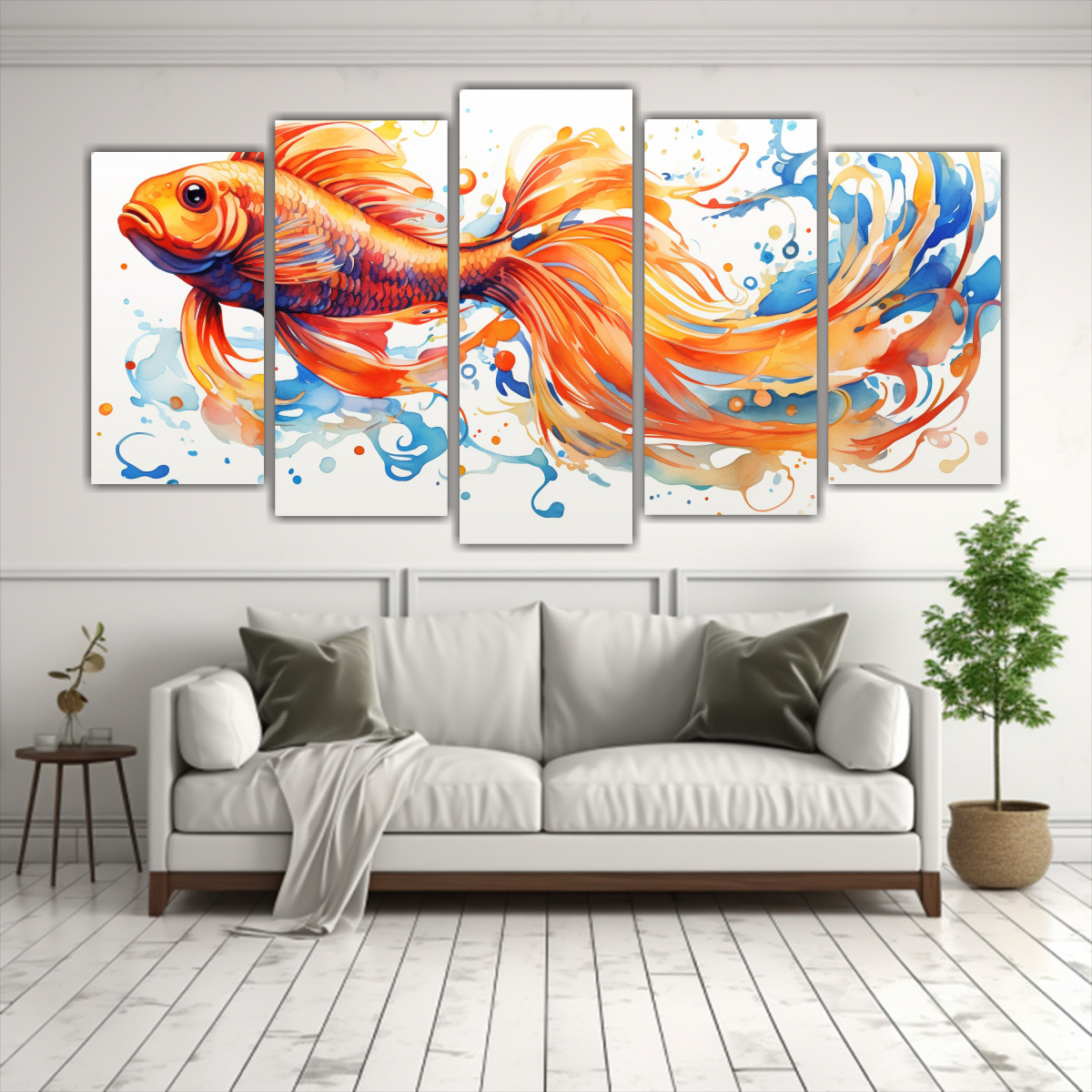 cuadros-conceptuales-econ-micos-pez-de-lucha-en-rojo-y-oro-arte-pop-neo-1