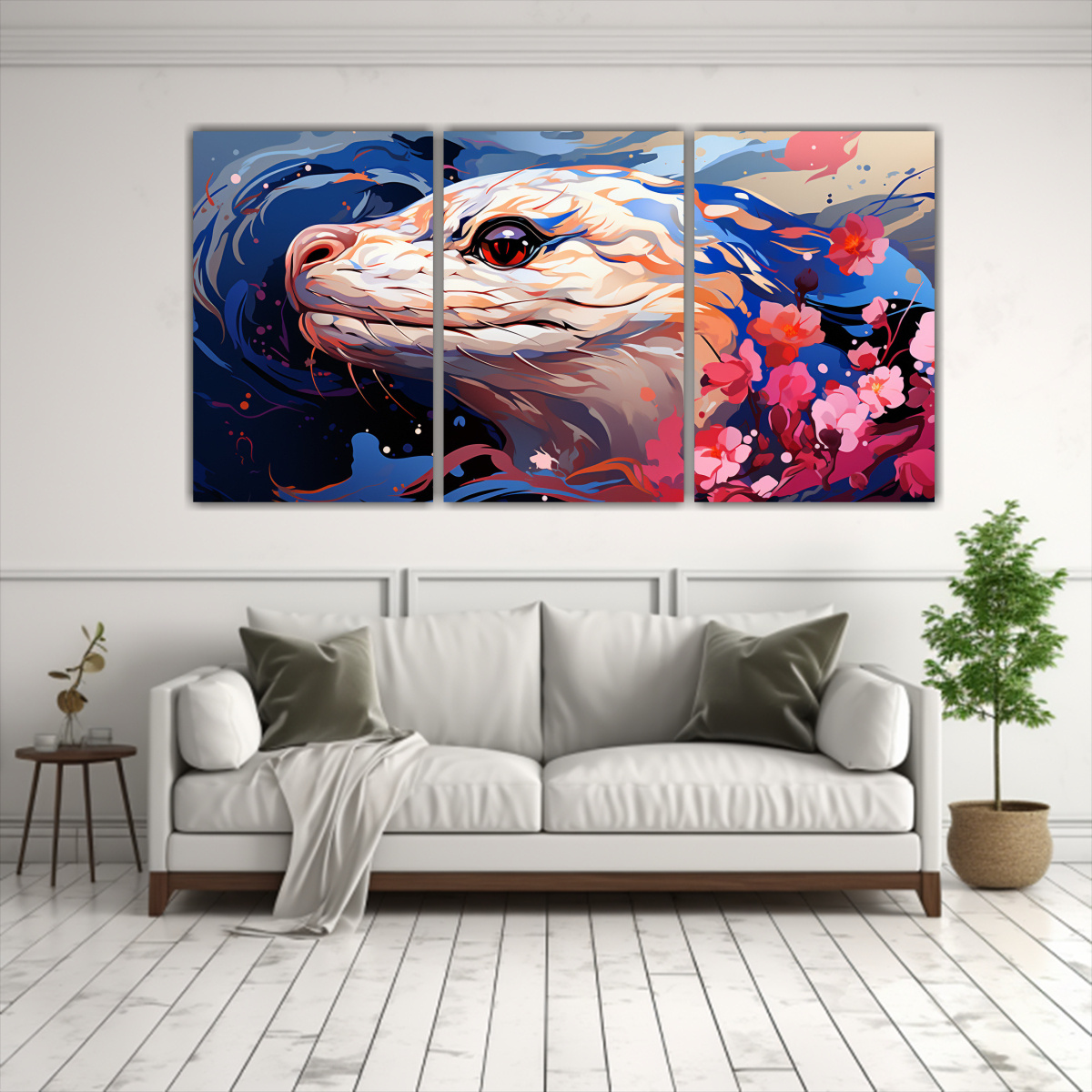 cuadros-de-pared-arte-fantas-a-anguilas-en-colores-blush-y-azul-real-neo-pop-art-1-1