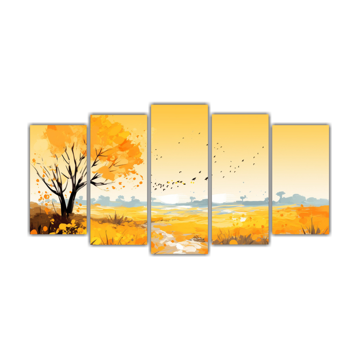 cuadros-de-pared-primavera-creativa-paisaje-con-colores-amarillos-neo-pop-arte-