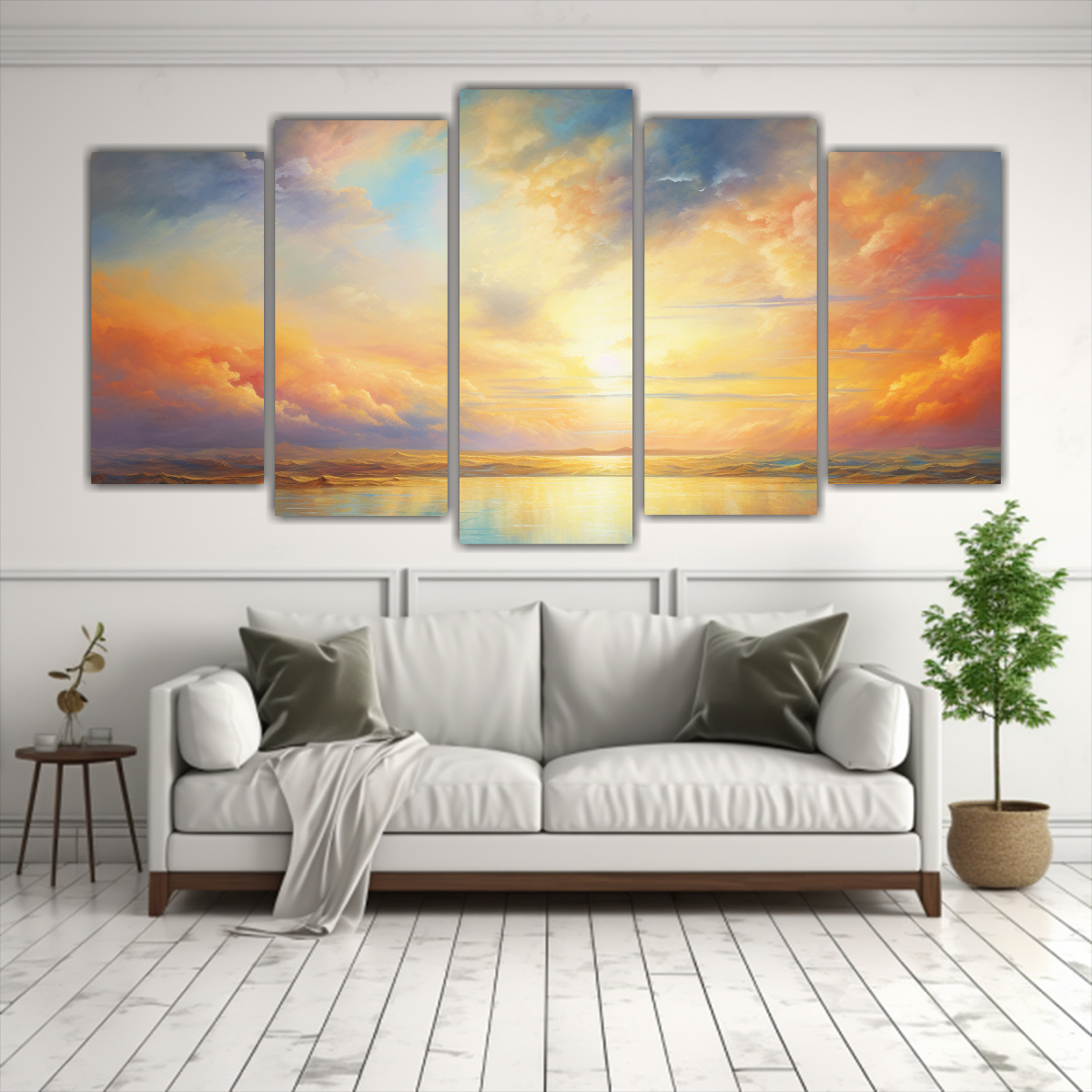 cuadros-de-tela-moderna-refinada-amaneceres-y-atardeceres-con-colores-del-arco-ris-y-oro-1