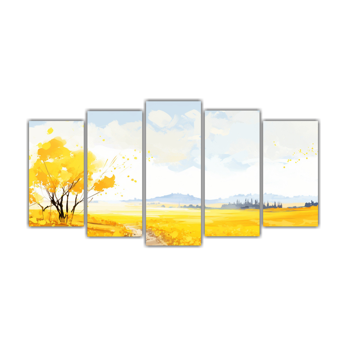 cuadros-de-tela-modernos-combinaci-n-paisaje-verano-con-colores-amarillos-