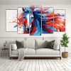 cuadros-decorativos-de-arte-pop-con-caballo-andaluz-en-rojo-y-azul-1