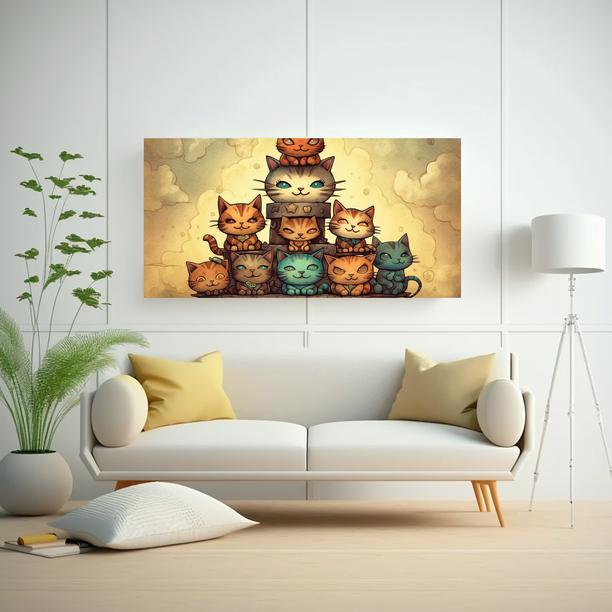 cuadros-decorativos-de-gatos-en-un-mont-n-mirando-hacia-la-luz-1