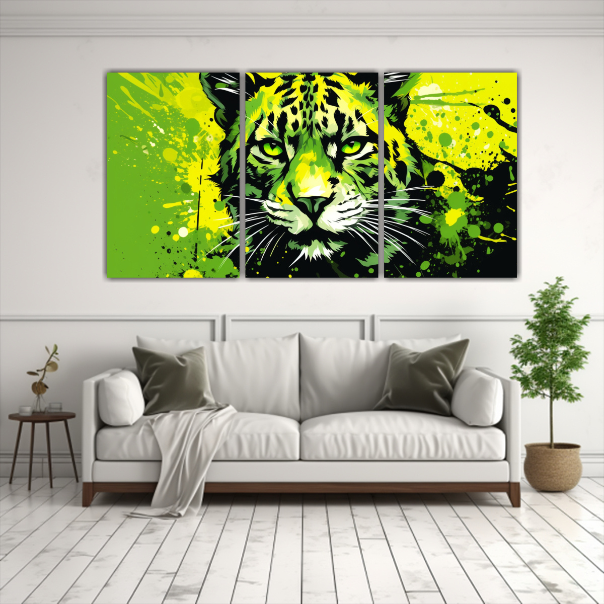 cuadros-decorativos-inspirados-en-arte-callejero-felino-salvaje-en-verde-neo-pop-art-1-1