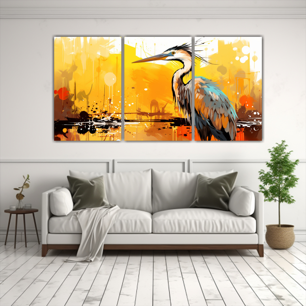 cuadros-decorativos-neopop-heron-en-tonos-marr-n-y-amarillo-1