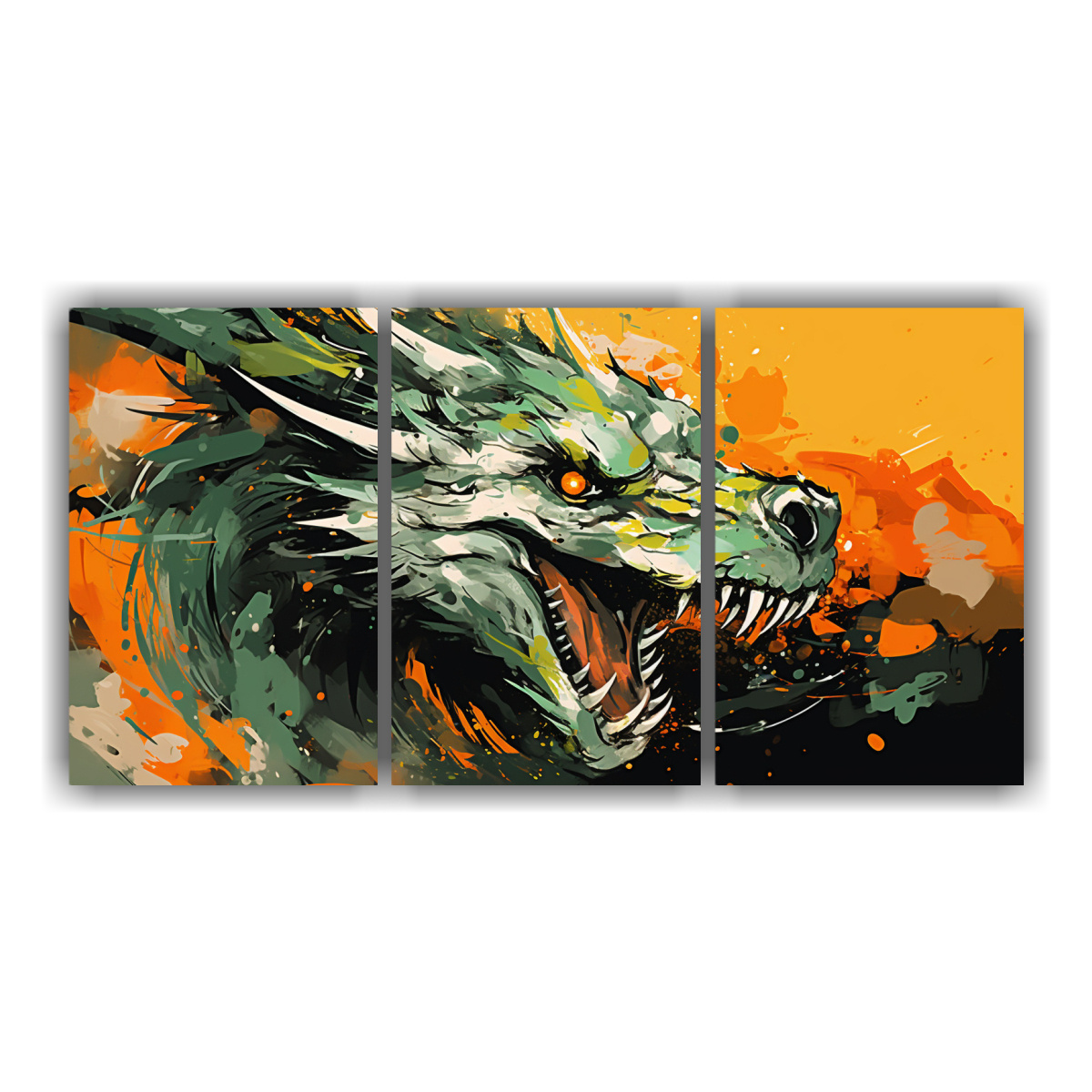 cuadros-decorativos-para-oficina-drag-n-en-verde-y-naranja-estilo-neonoir