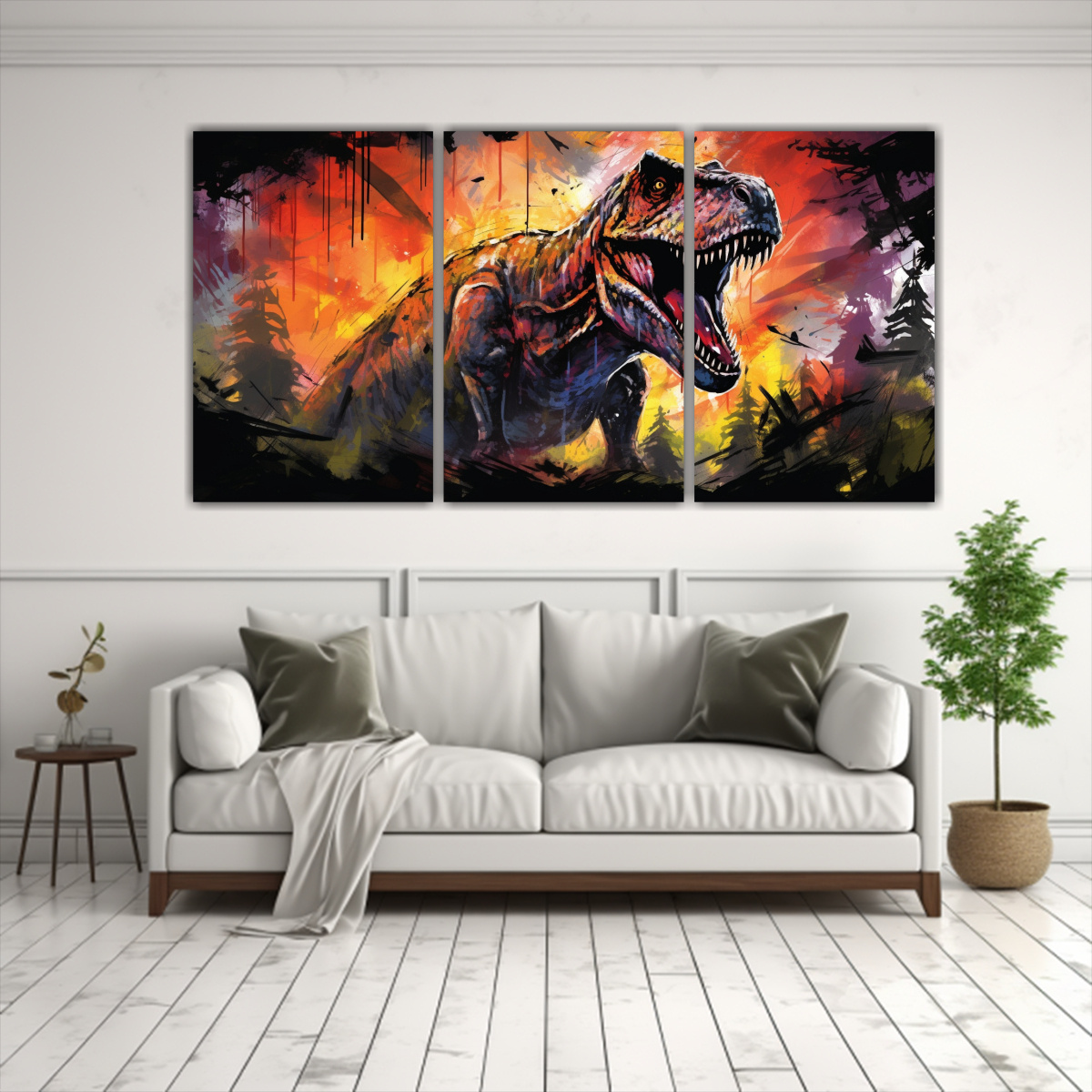 cuadros-decorativos-tonos-tem-tica-dinosaurios-legendarios-en-fusi-n-y-carb-n-1