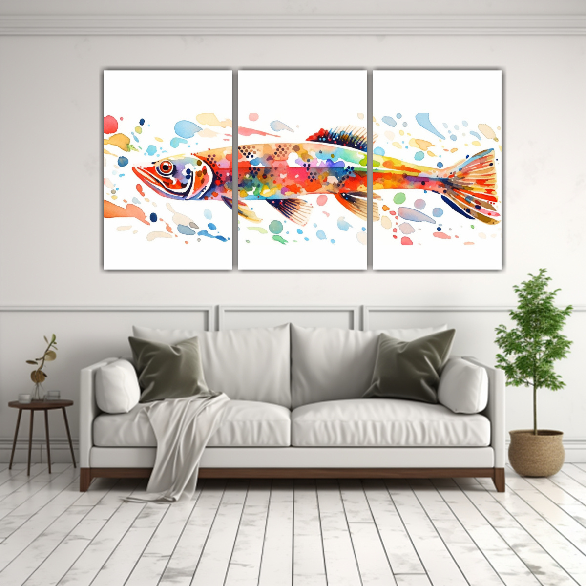 cuadros-decorativos-zebrafish-acuarelas-y-tonalidades-marr-n-1