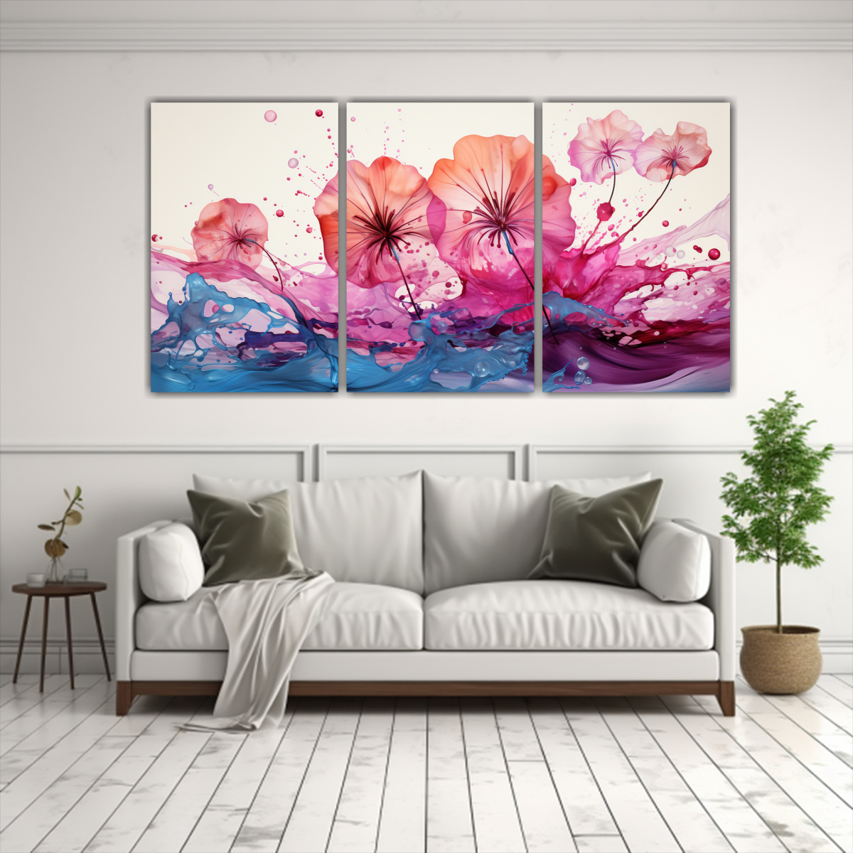 cuadros-en-bastidor-colores-vibrantes-ostra-en-vivaz-y-fucsia-neo-pop-art-1