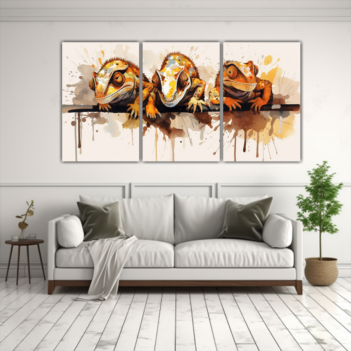 cuadros-en-lienzo-enigm-tico-camale-n-en-tonos-marr-n-y-dorado-neo-pop-art-1