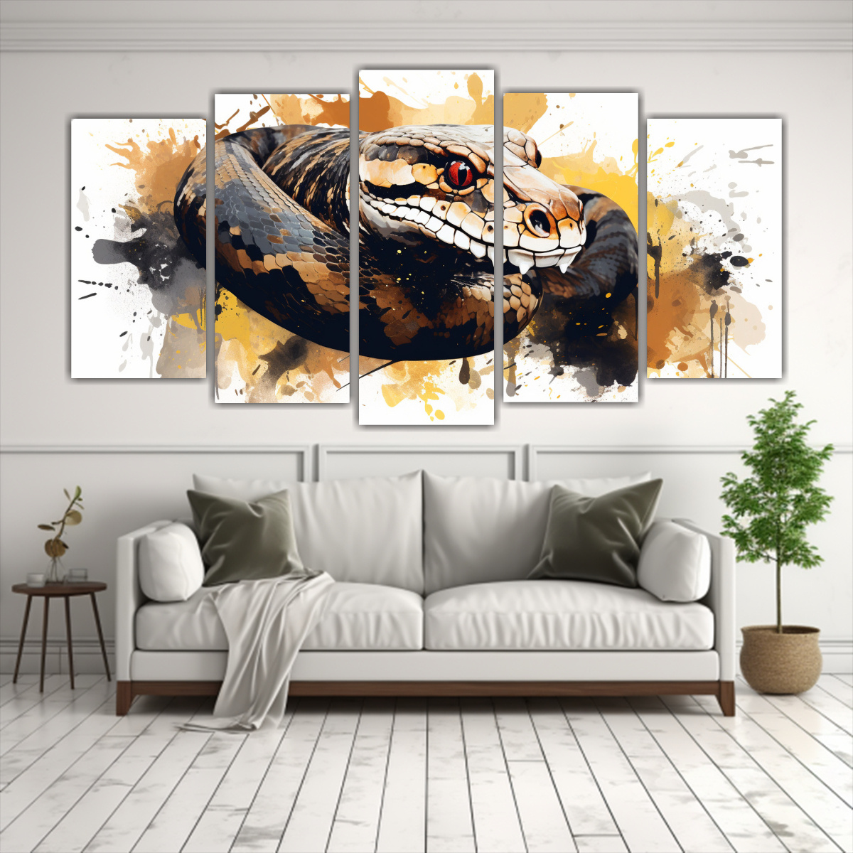 cuadros-expresion-esquema-boa-constrictor-colores-marr-n-y-negro-neo-pop-art-1