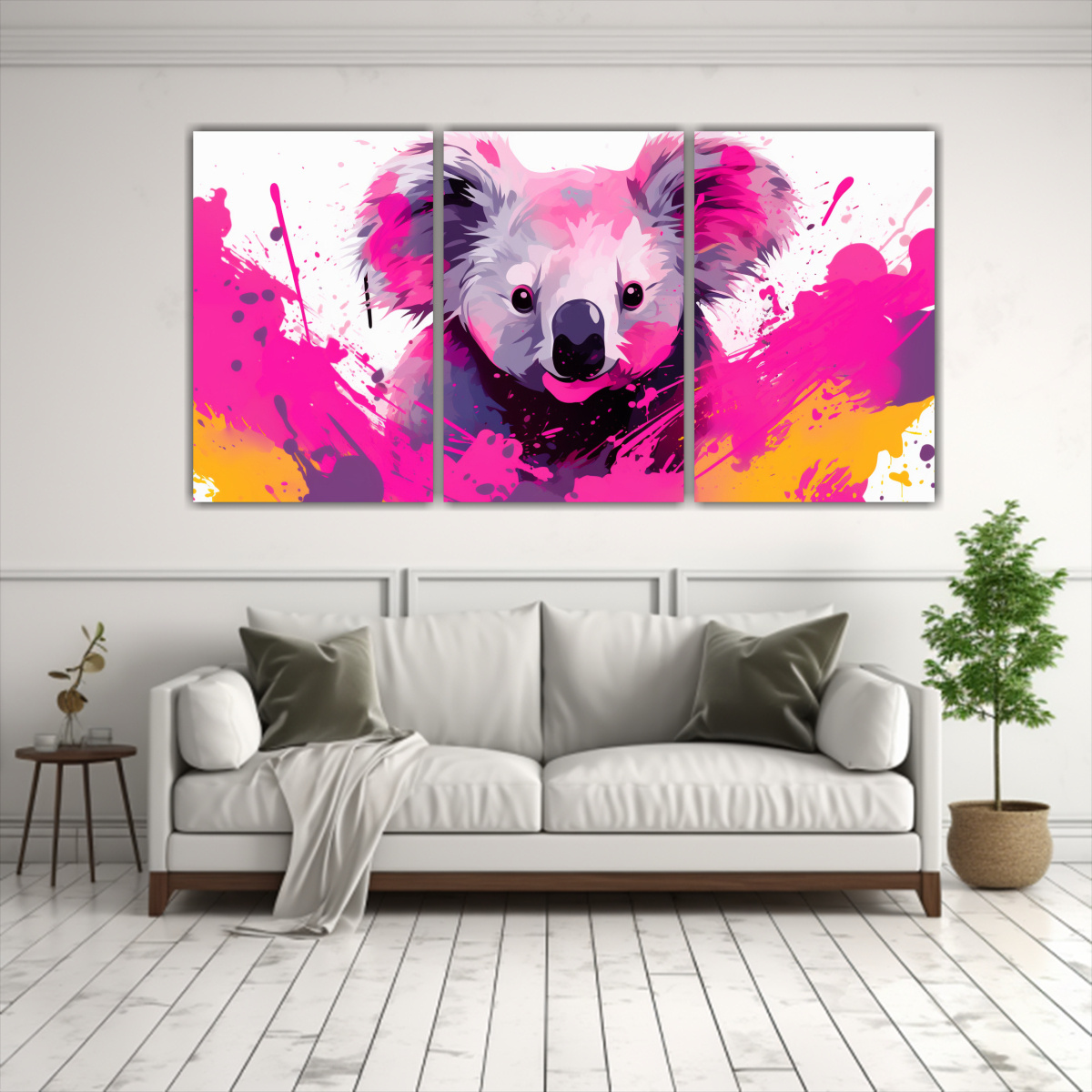 cuadros-fotograf-a-koalas-en-colores-rosa-beb-y-saturados-neo-pop-art-1