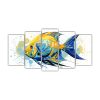 cuadros-imagen-escenario-ngel-fish-en-colores-oro-y-azul-estilo-neo-pop-arte