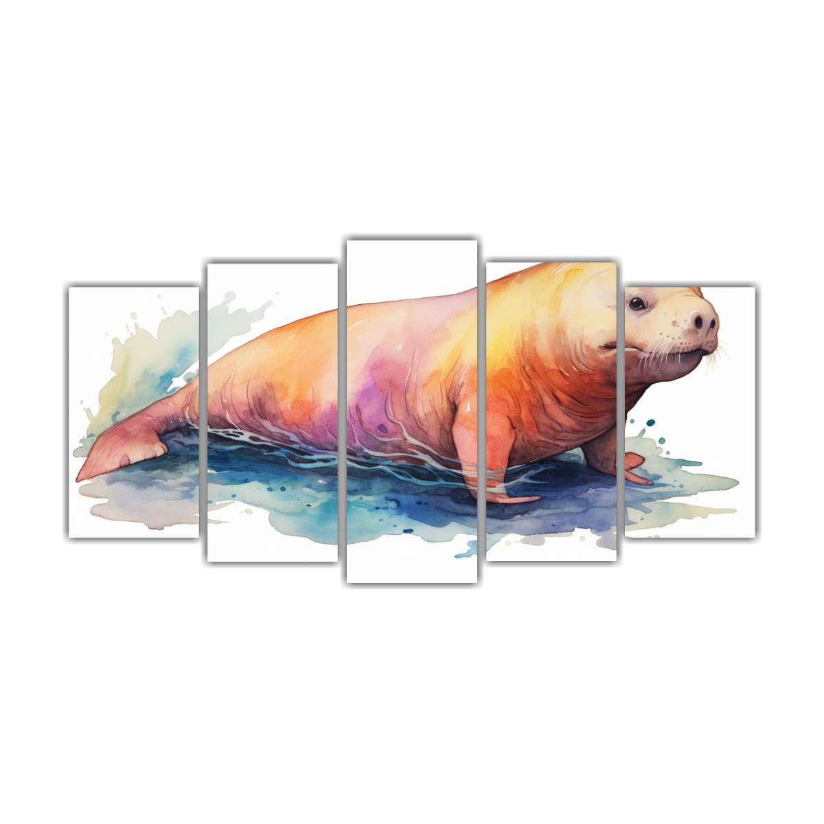 cuadros-impreso-relieve-axolotl-y-morsa-acuarela-colorida-