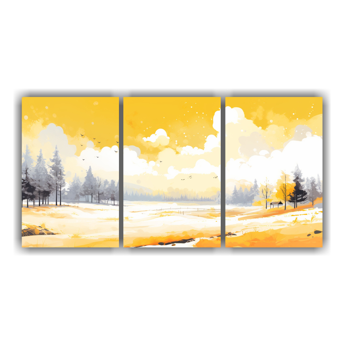 cuadros-invierno-paisaje-amarillo-neo-pop-artes-