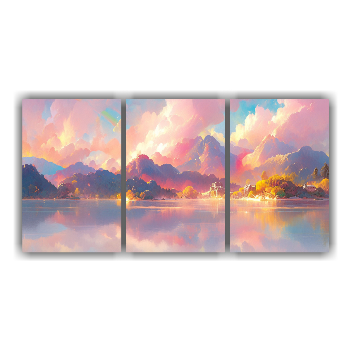 cuadros-lienzo-dise-o-visual-monta-as-con-arco-ris-y-colores-rosa