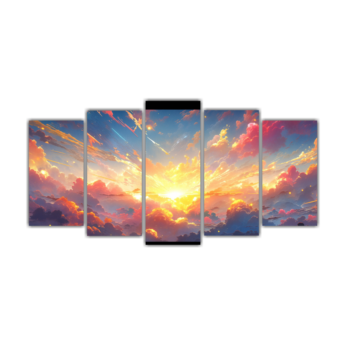 cuadros-luminosos-de-amaneceres-y-atardeceres-con-arco-ris-y-colores-dorados