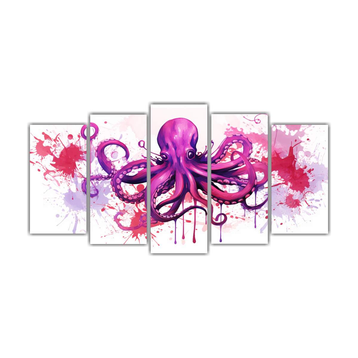 cuadros-modernos-para-comedor-calamar-en-colores-ciruela-arte-pop-neo-en-estilo-mediterr-neo