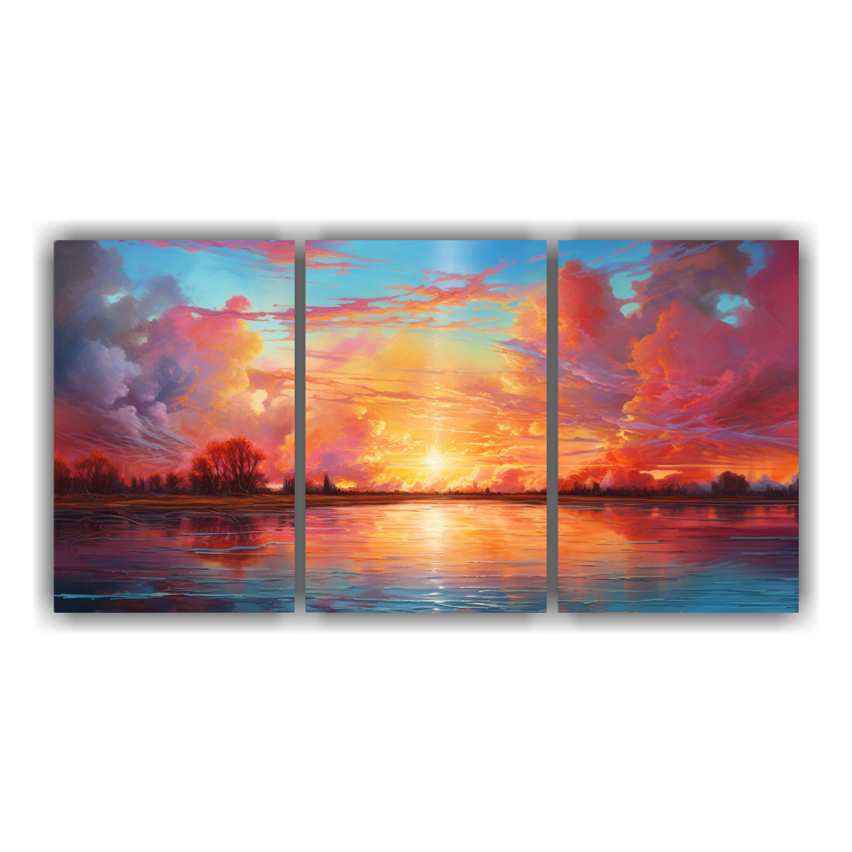 cuadros-modernos-rectangulares-amanecer-y-atardecer-con-arco-ris-y-rojo
