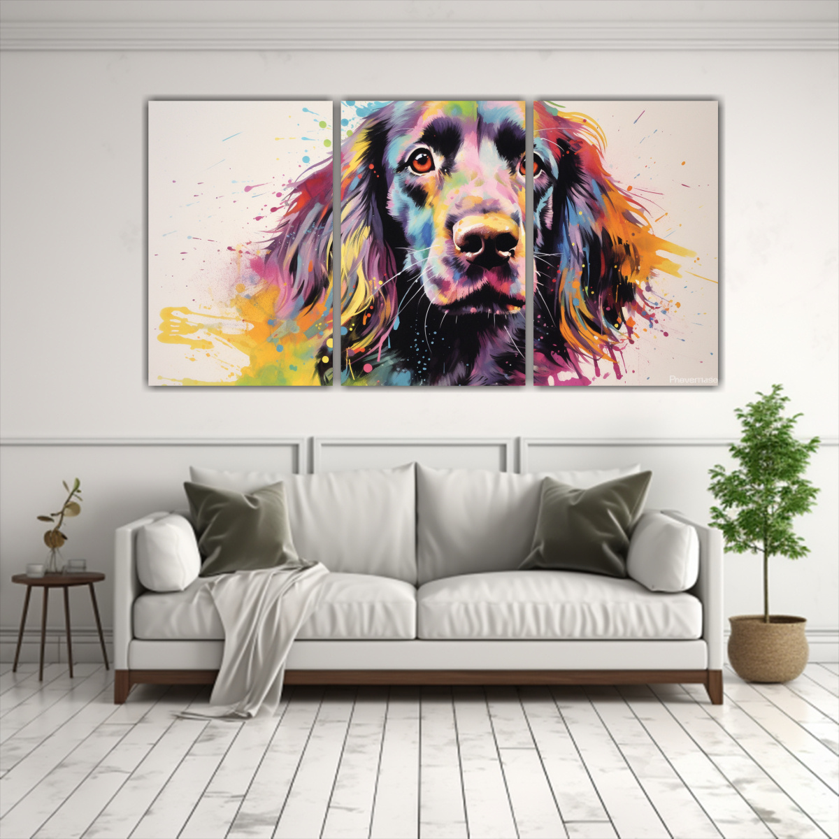 cuadros-movimiento-ambiente-setters-en-colores-arco-ris-y-verde-pop-art-neo-1-1