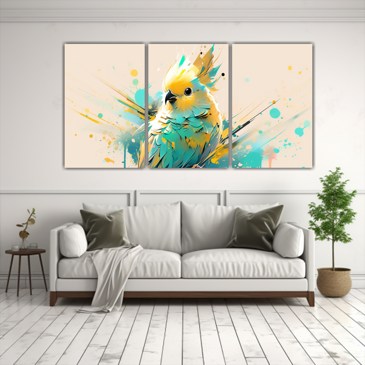 cuadros-neo-pop-art-de-un-cockatiel-en-colores-turquesa-y-golimad-1