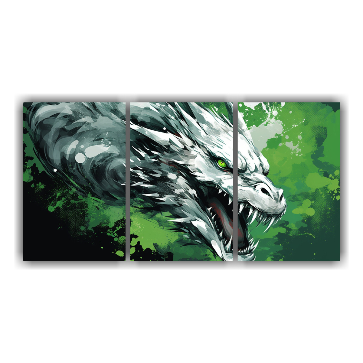 cuadros-tela-inspiraci-n-esquema-drag-n-verde-y-blanco-atmosfera-neonoir