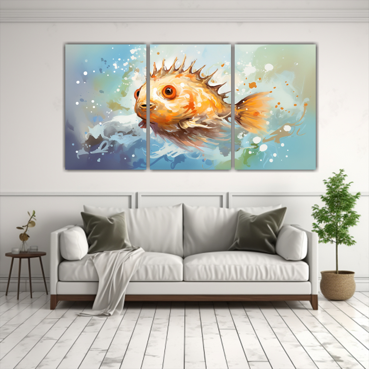cuadros-venta-armon-a-de-colores-puffer-fish-en-tonos-ricos-y-c-scara-de-huevoarte-neo-pop-1