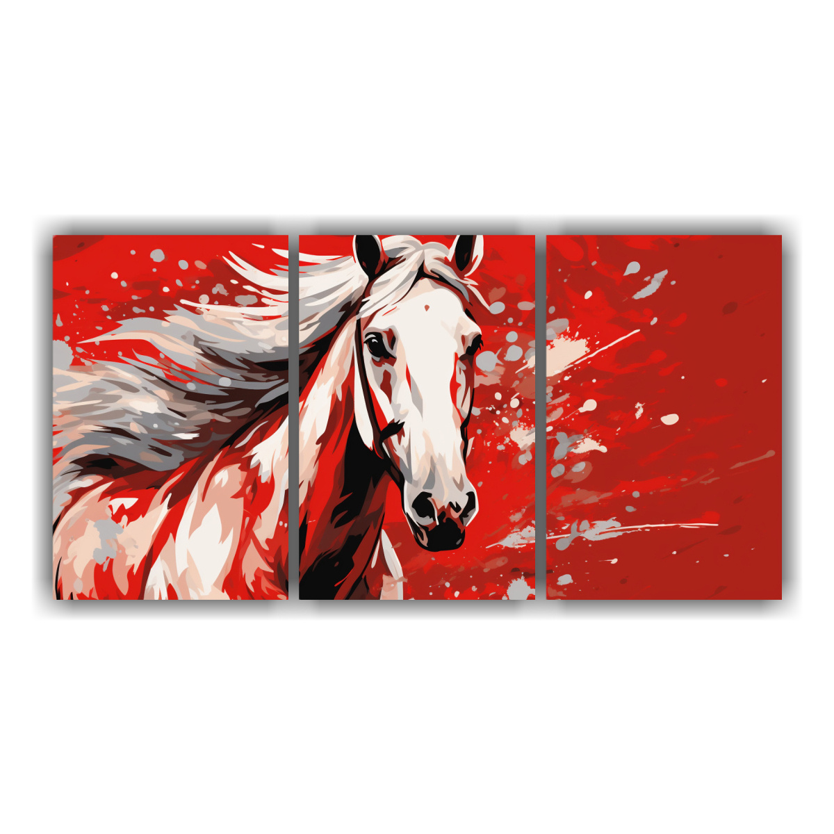 cuadros-venta-naturaleza-viva-caballo-blanco-y-rojo-neo-pop-art