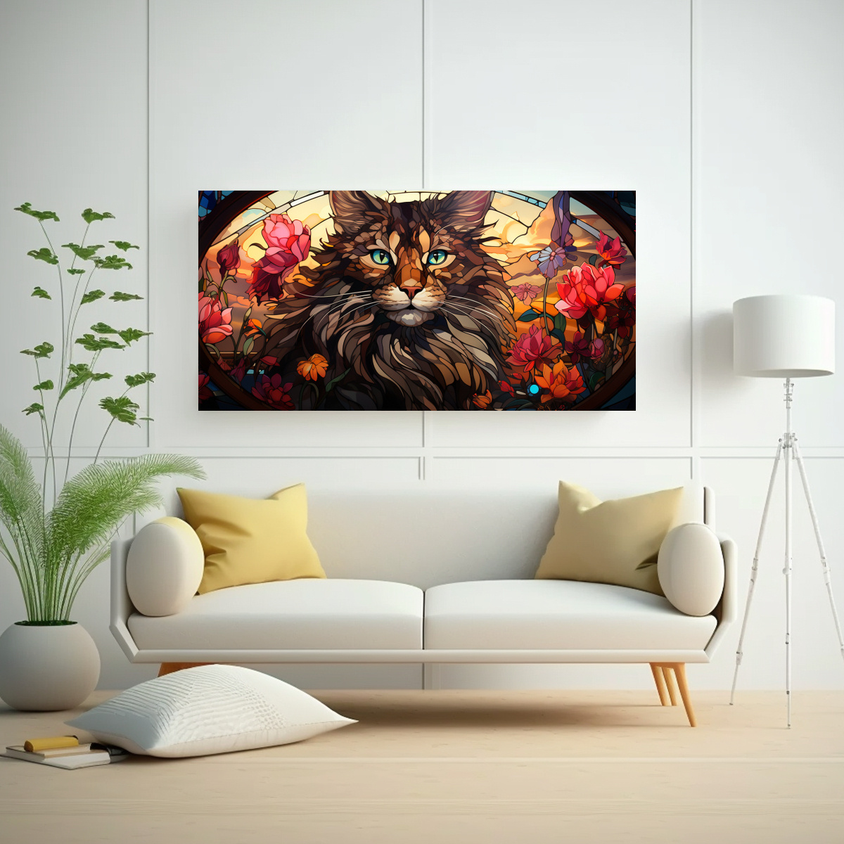 lienzo-abstracci-n-gato-adorable-vidriera-digital-arte-sill-n-1
