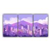 lienzos-abstracto-en-tonos-pastel-y-morado-para-santiago-en-chile