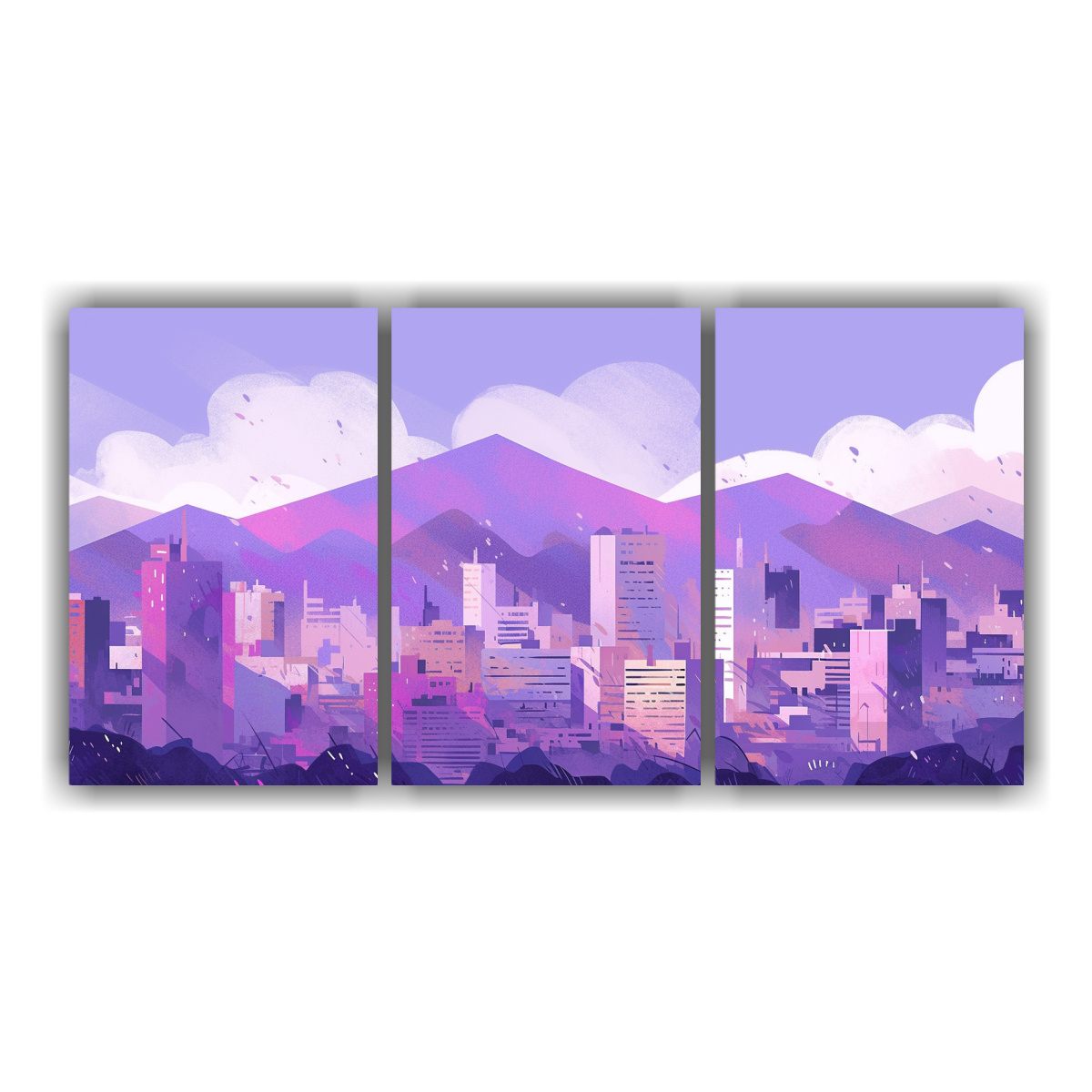 lienzos-abstracto-en-tonos-pastel-y-morado-para-santiago-en-chile