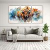 lienzos-colores-simetr-a-bison-buffalo-acuarelas-coloridas-1
