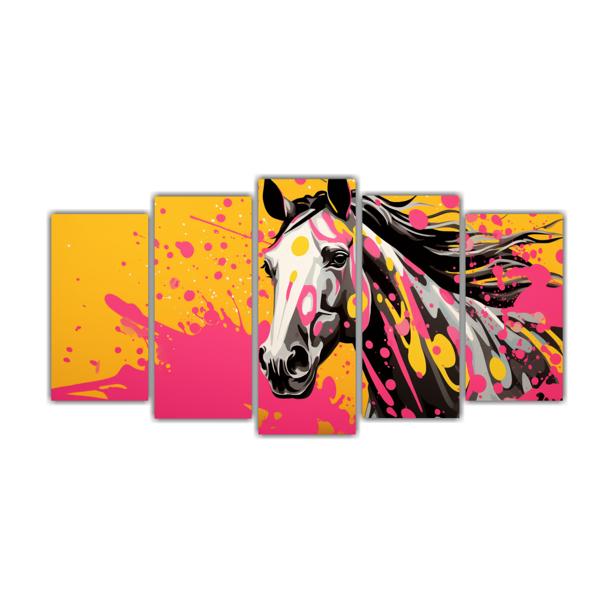 lienzos-fotograf-a-profundidad-caballo-appaloosa-amarillo-y-rosa-neo-pop-art-