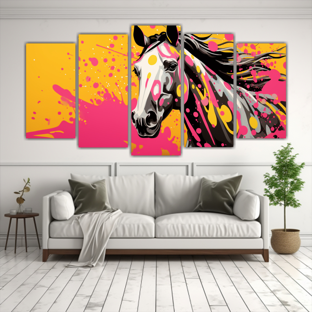 lienzos-fotograf-a-profundidad-caballo-appaloosa-amarillo-y-rosa-neo-pop-art-1-1