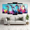 lienzos-horizontales-con-gansos-en-colores-arco-ris-y-turquesa-neo-pop-1-1