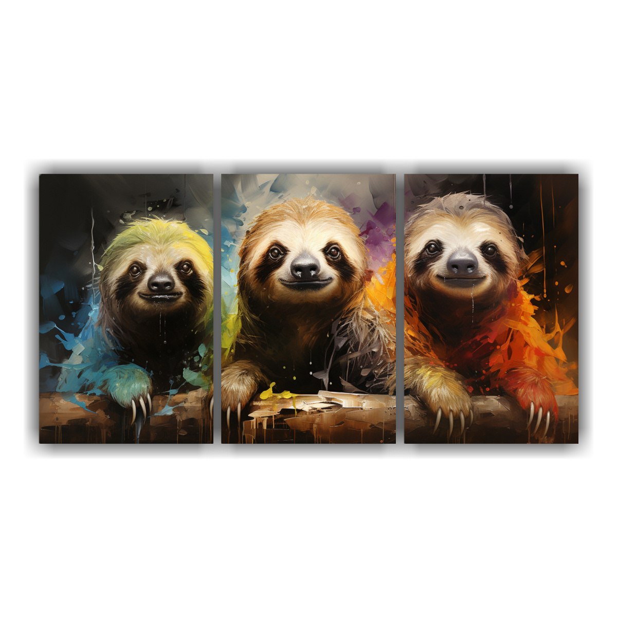 lienzos-patr-n-color-intenso-estilo-pintura-al-estilo-leo-colorida-con-perezosos