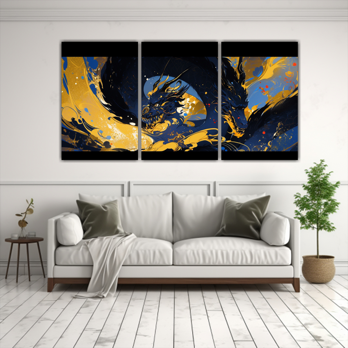 lienzos-tela-decorativos-drag-n-dorado-y-azul-ambiente-neonoir-1