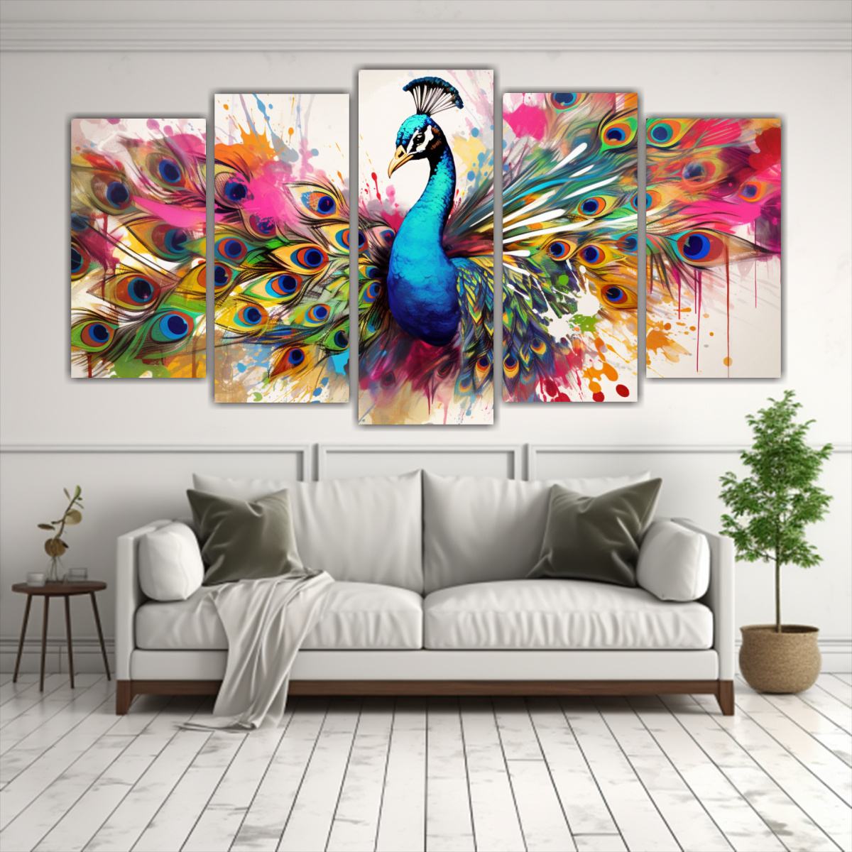 lienzos-vanguardia-peacock-blanco-colores-neo-pop-arte-din-mico-1