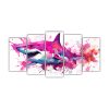 neo-pop-arte-sal-n-dise-o-a-shark-in-fuchsia-y-colores-fr-os-