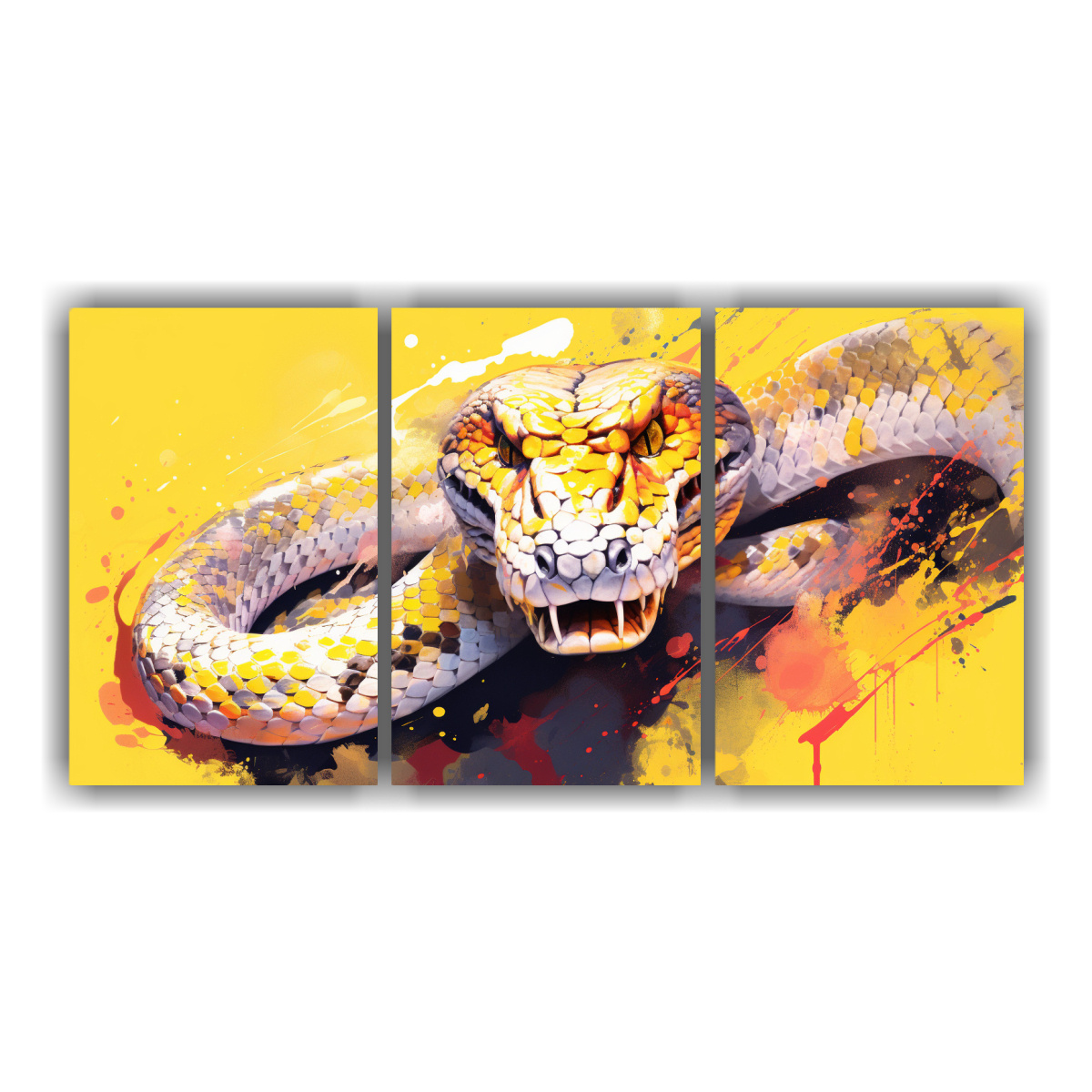 obra-maestra-serpiente-de-cascabel-en-colores-amarillos-arte-pop-neo-en-estilo-decorativo