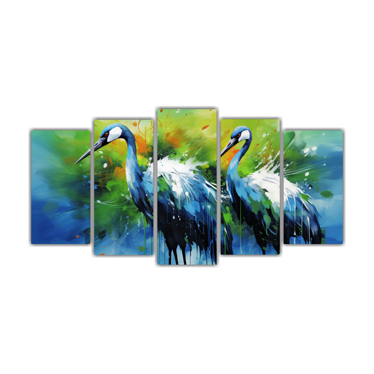 p-steres-estrellados-de-grullas-en-verde-y-azul-arte-neo-pop-en-los-90s