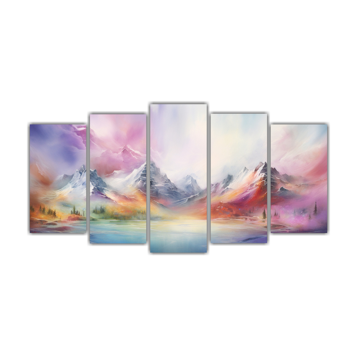 paisaje-nevado-con-arco-ris-y-colores-acuarela